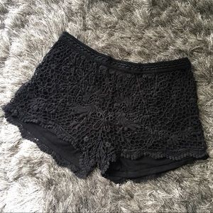 Mossimo Supply Co Black Crochet Shorts